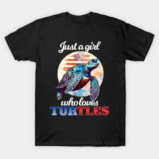Just a Girl Who Loves Turtles T-Shirt